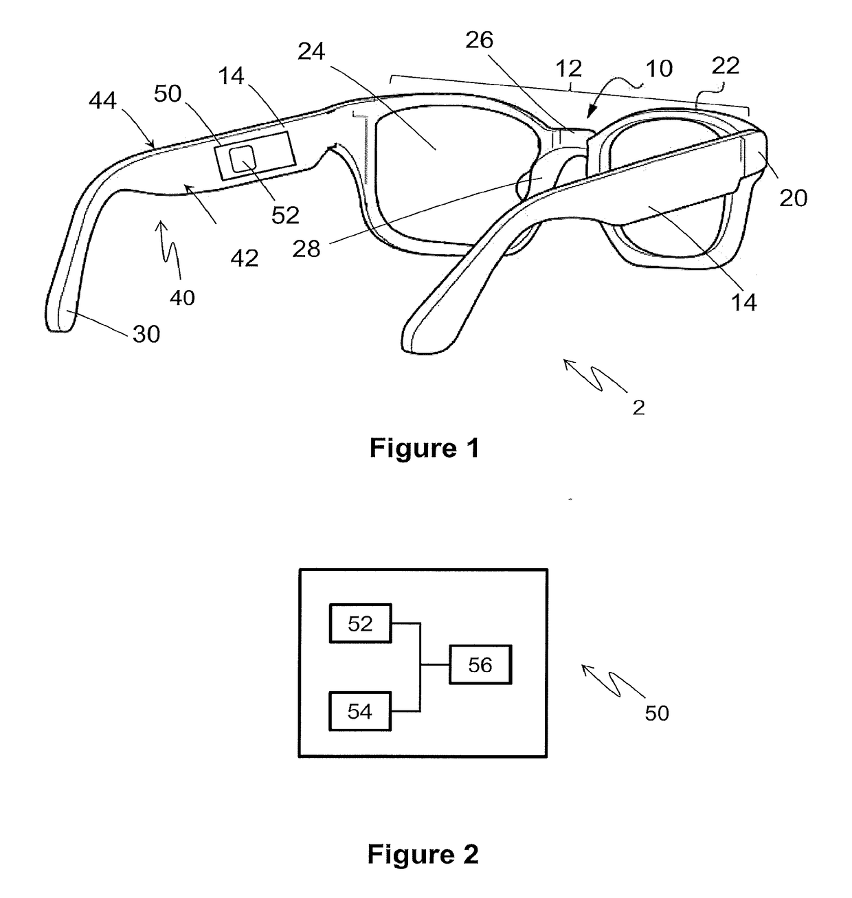 Wearing detection module for spectacle frame