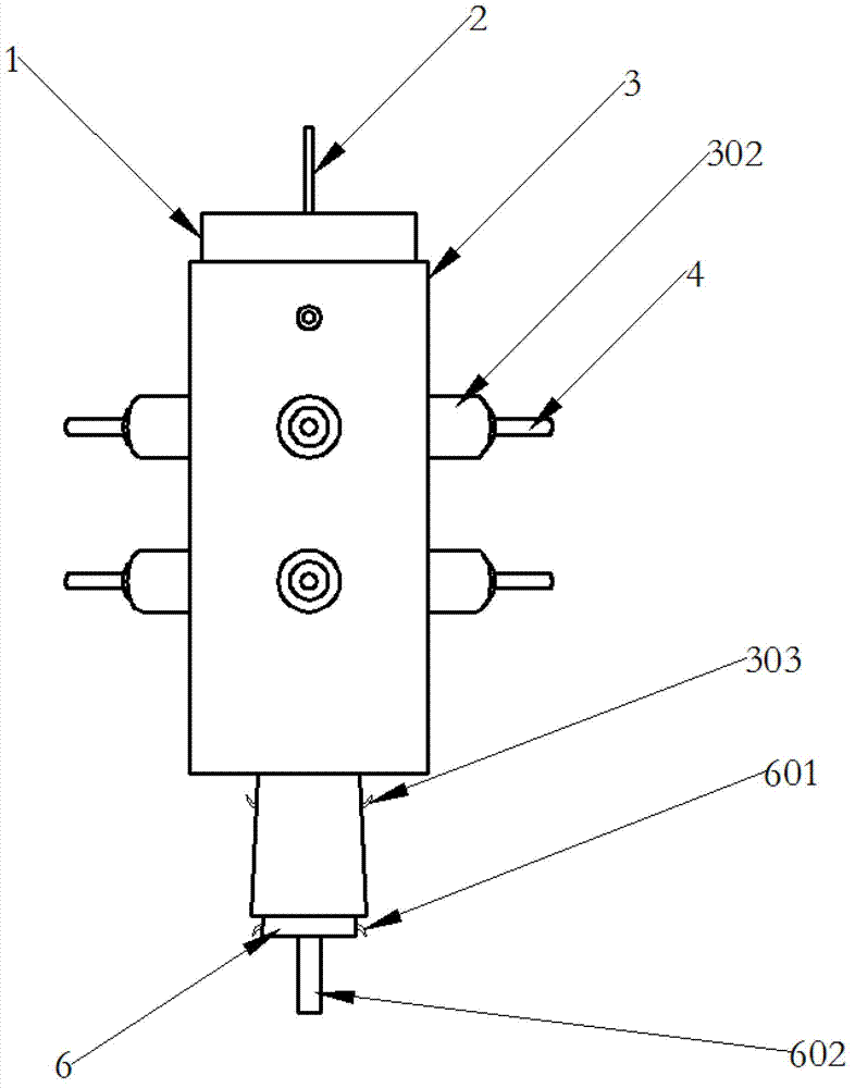 Three-blade-electrode type sliding electric arc discharging plasma generating device