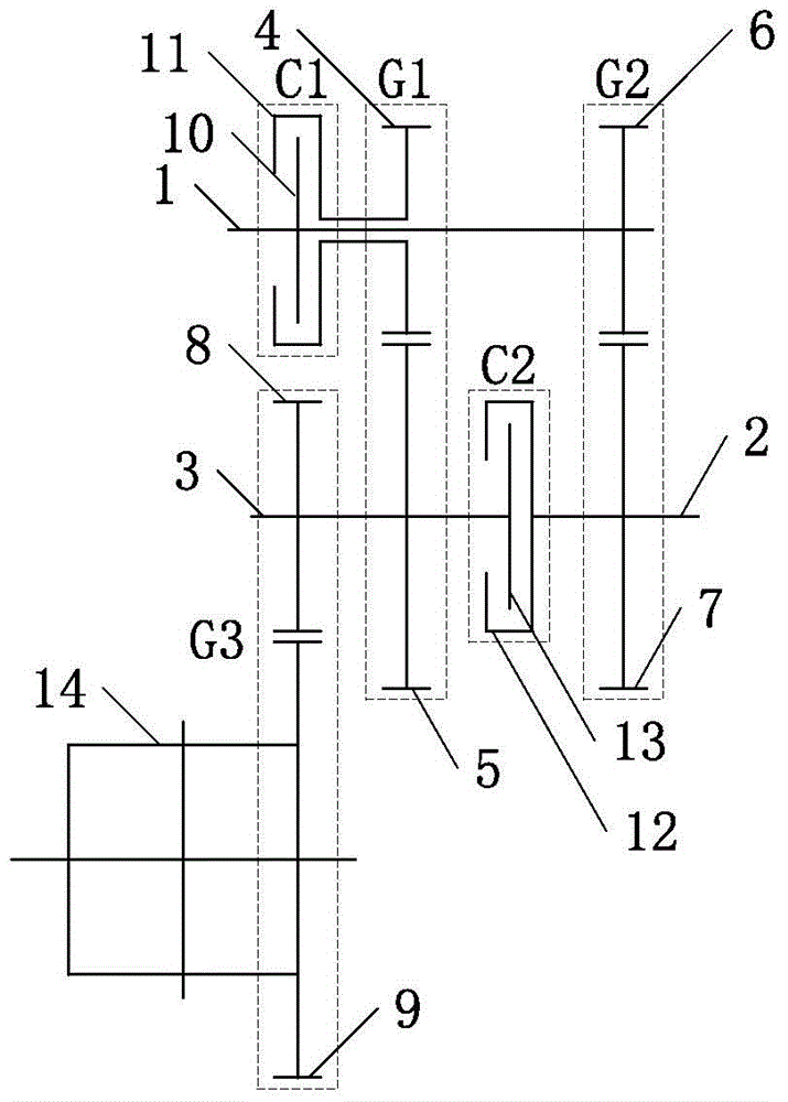 Two-speed automatic transmission for pure electric vehicles