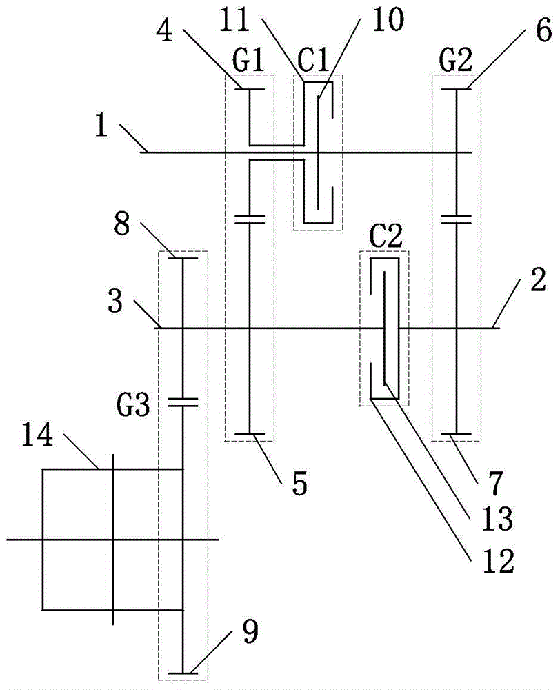 Two-speed automatic transmission for pure electric vehicles