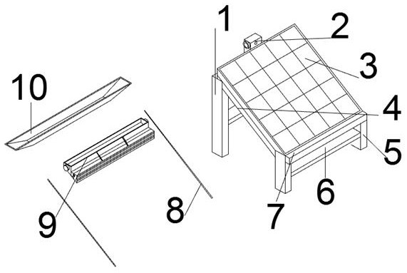 Solar panel cleaning device