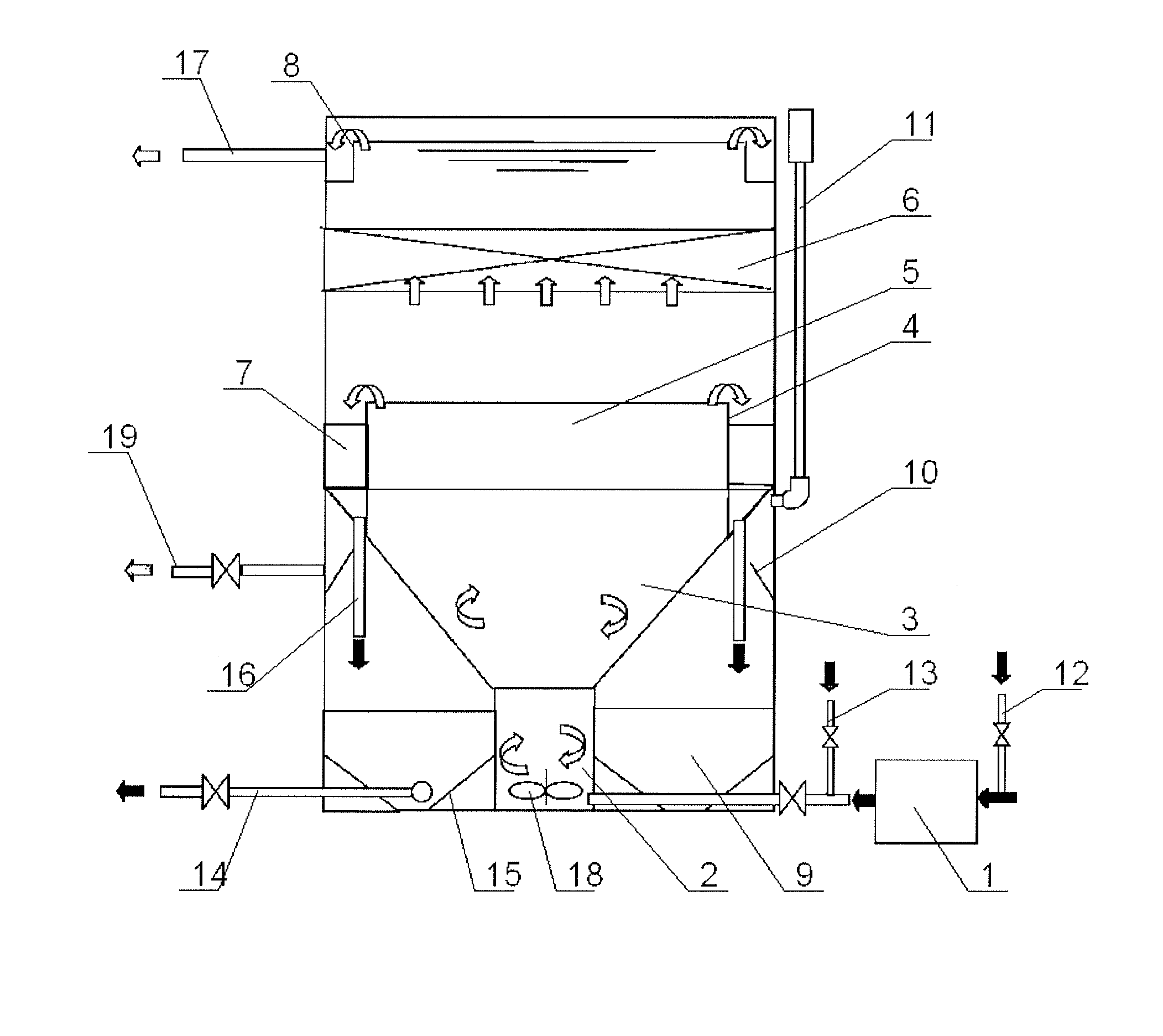 Device for purifying oily wastewater