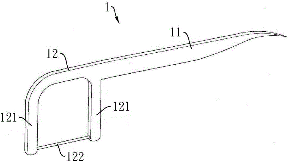 Dental floss stick structure