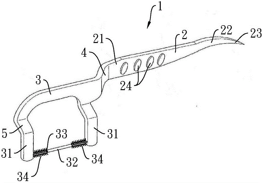 Dental floss stick structure