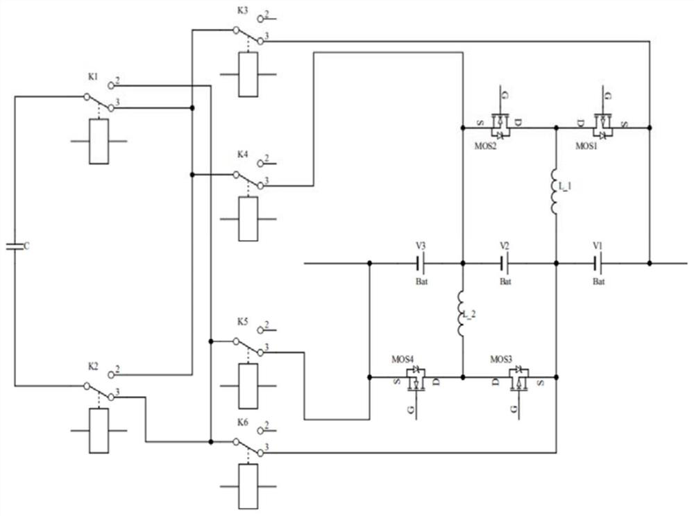Active equalization circuit and method for echelon utilization of retired power batteries