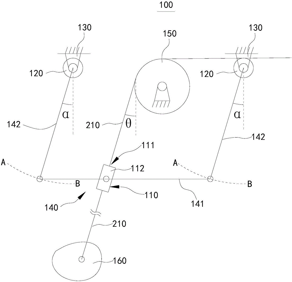 Swinging angle measuring device and hoisting equipment