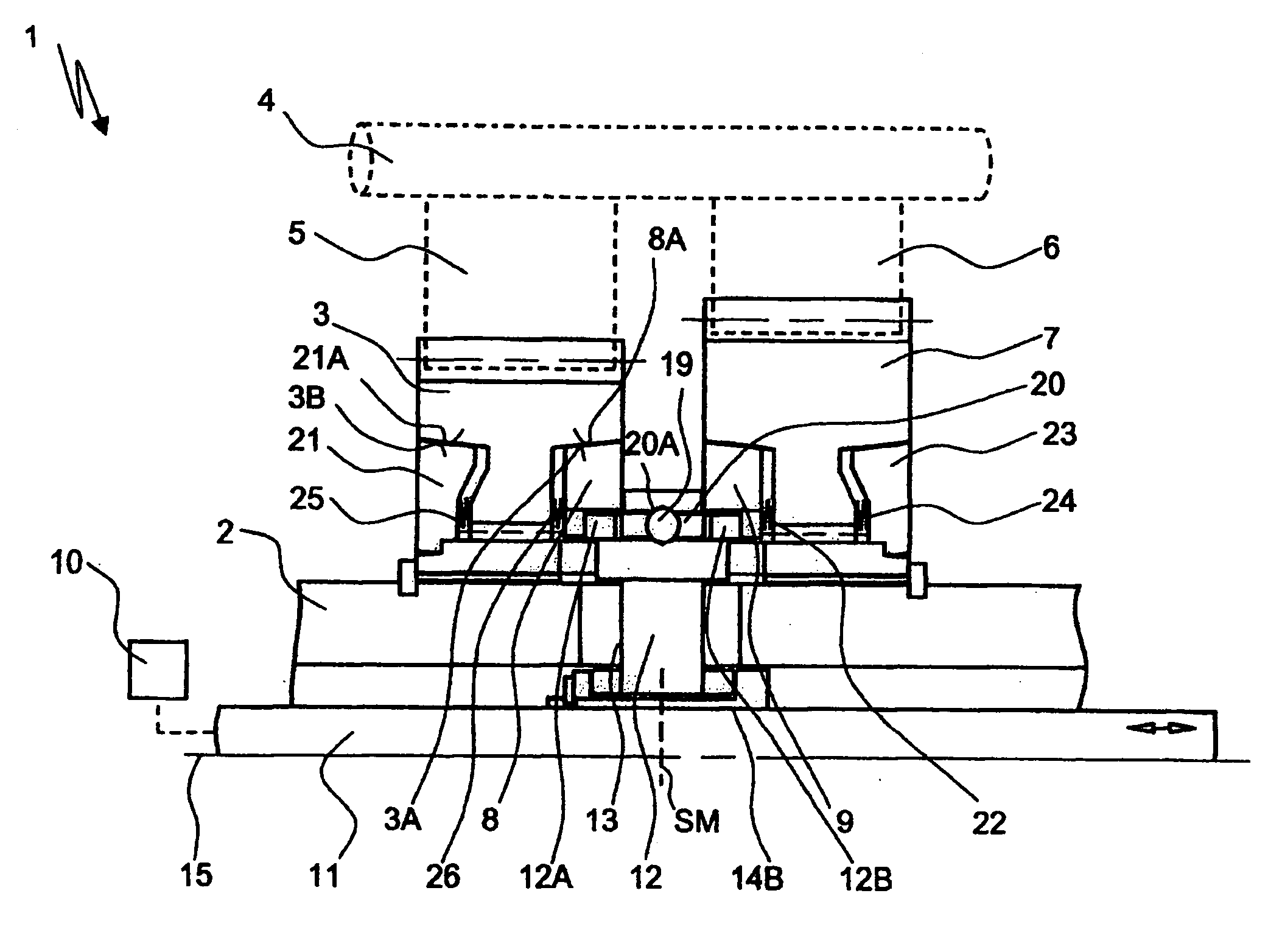 Device of a rotationally fixedly connecting a shaft to a component which is rotatably mounted on the shaft