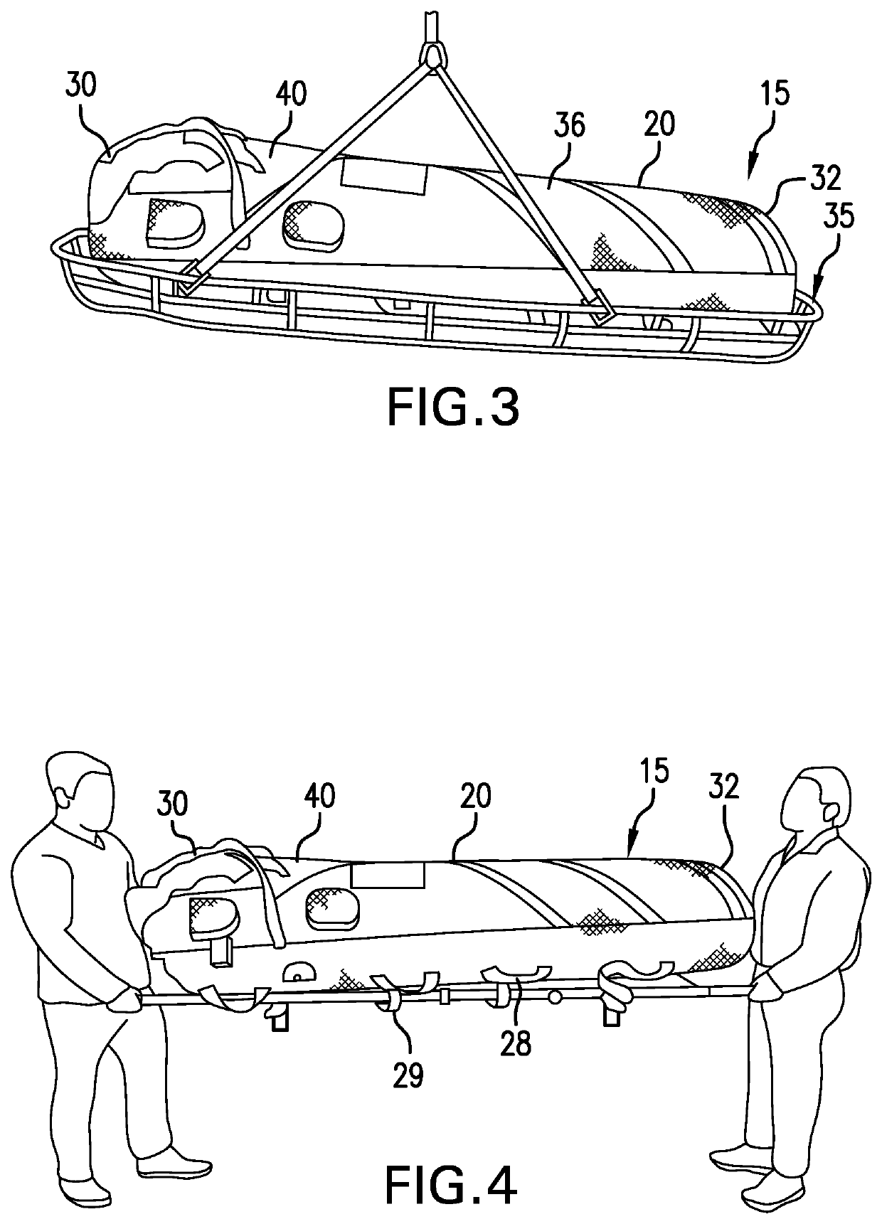 Marine rescue patient isolation apparatus