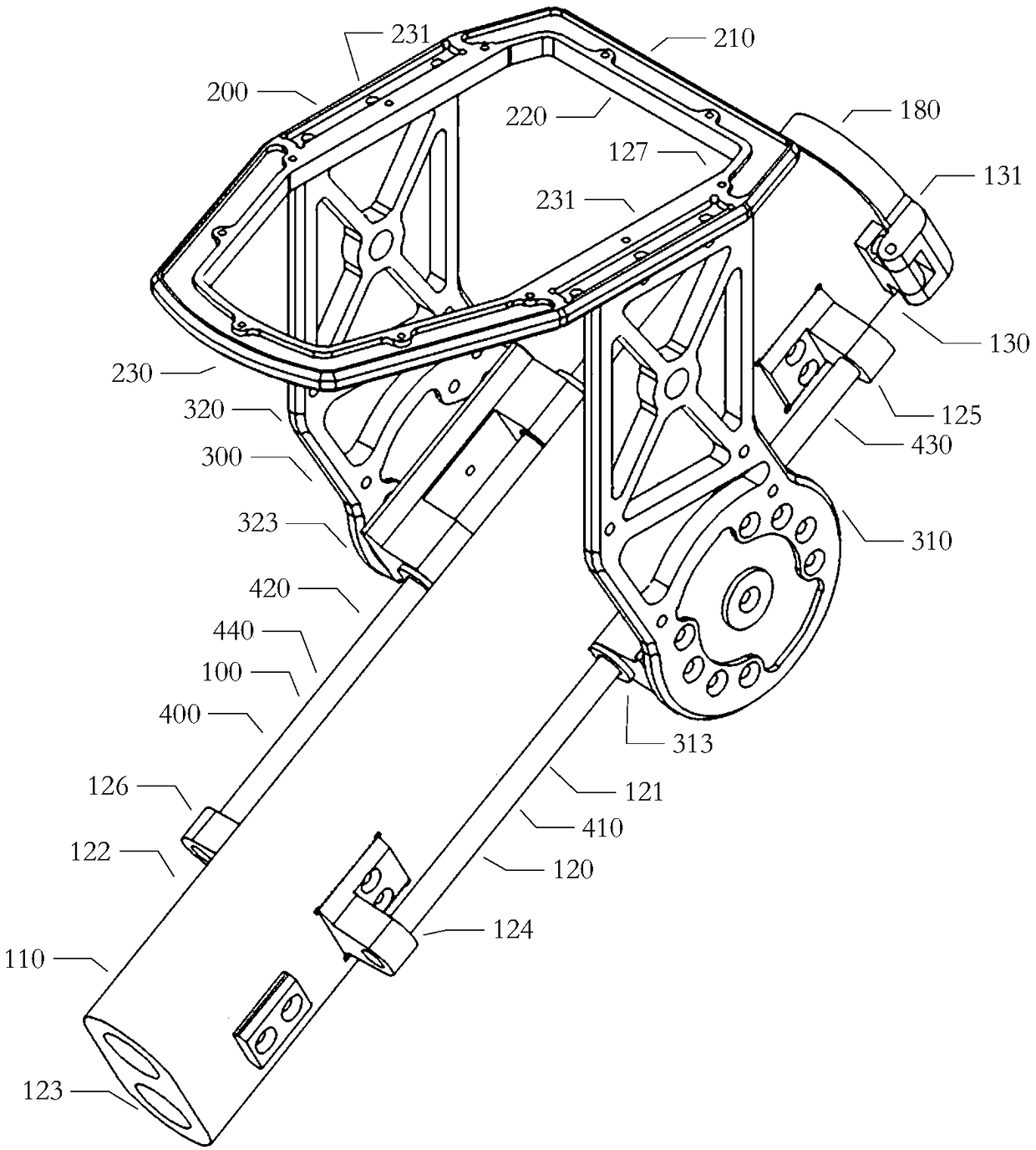 Butting and load-bearing device for unmanned aerial vehicle