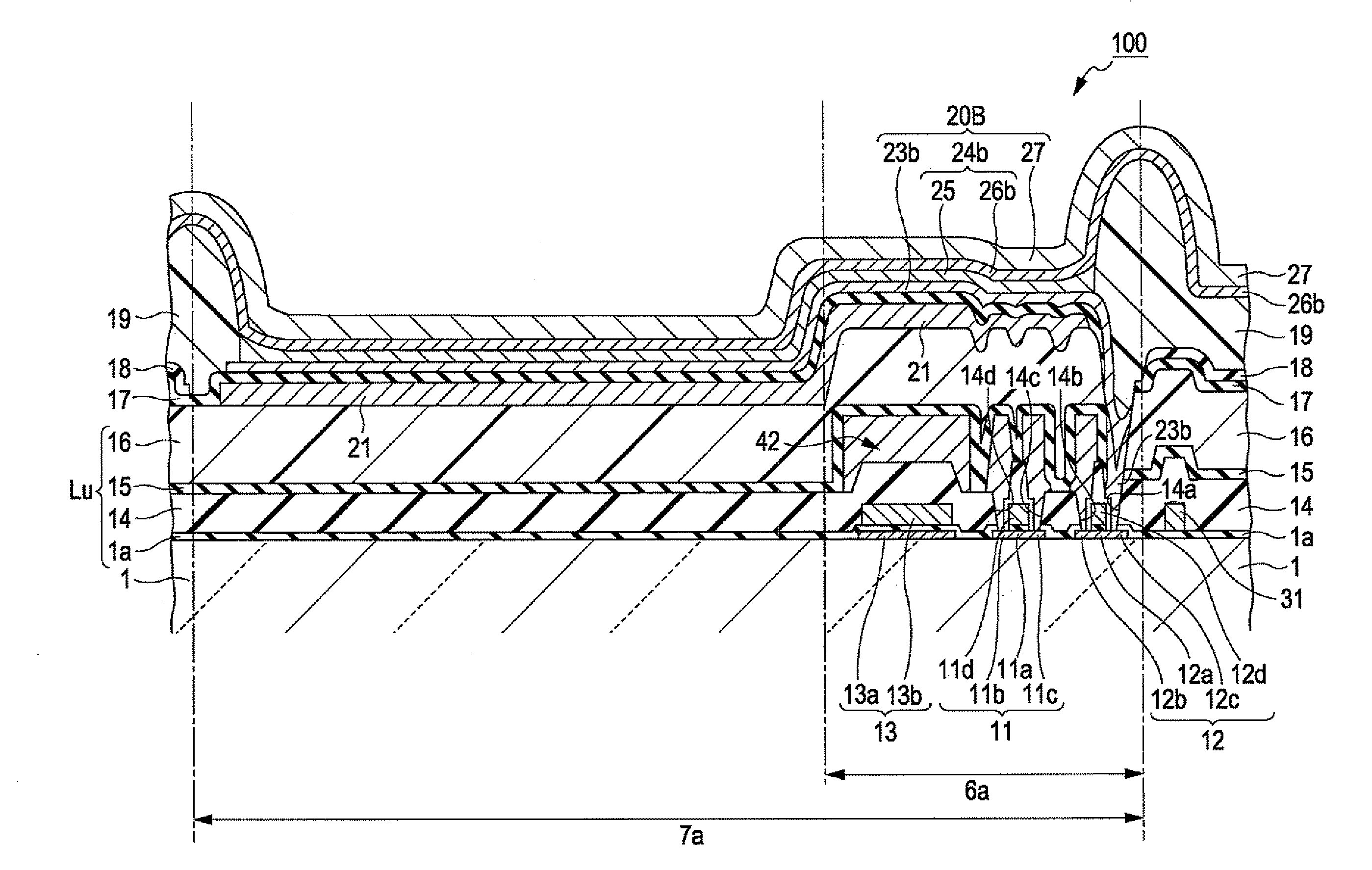 Organic el device, method for manufacturing organic el device, and electronic device