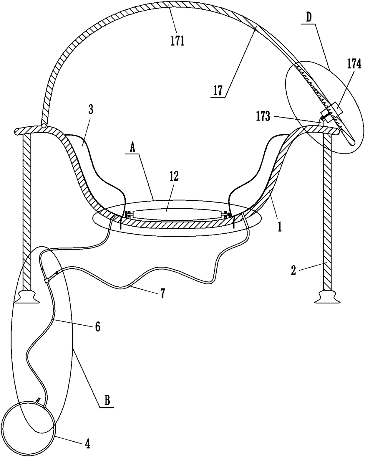 Massage device for preventing leg swelling of pregnant women after delivery