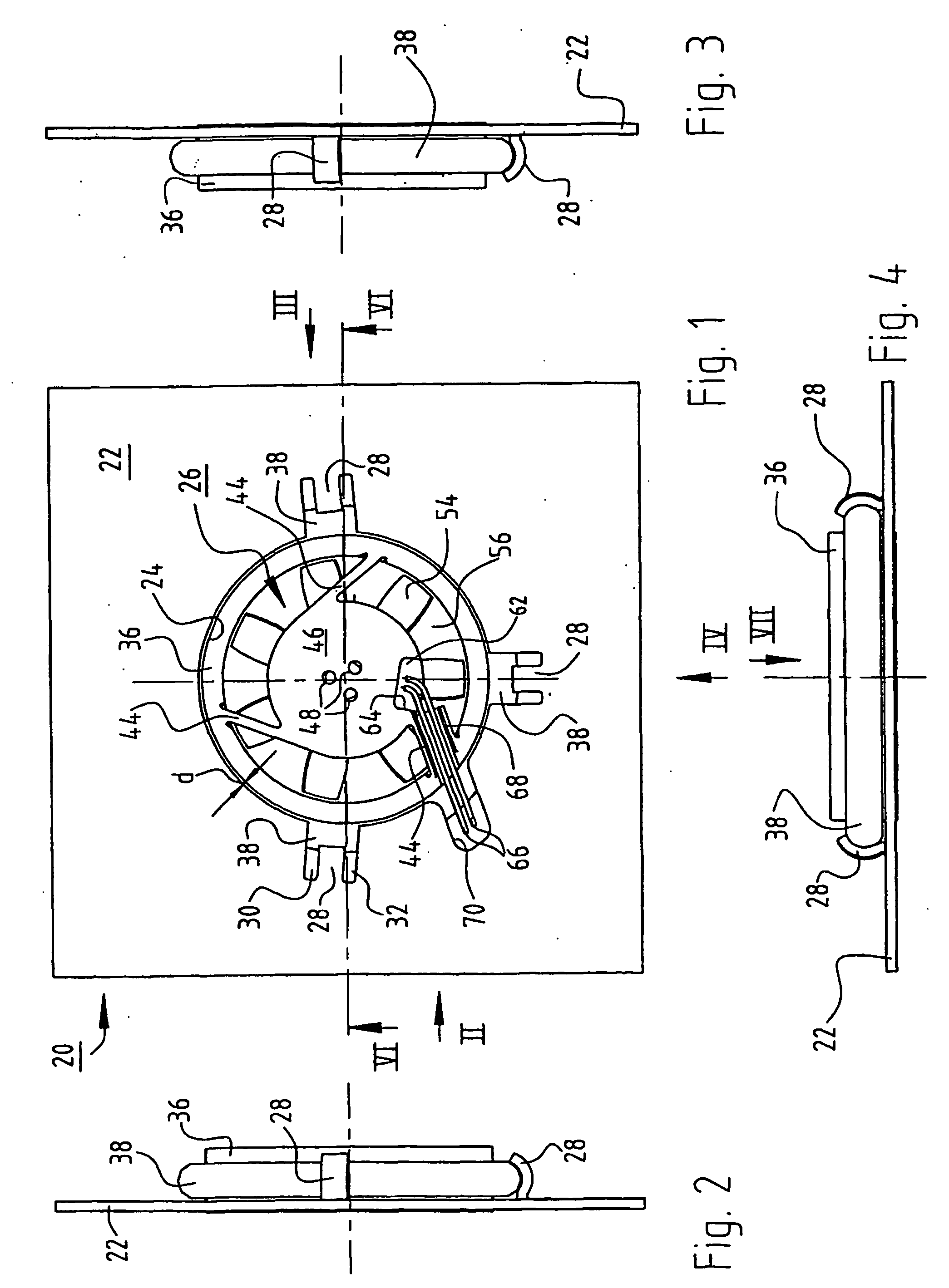 Mini fan to be fixed in a recess of a wall