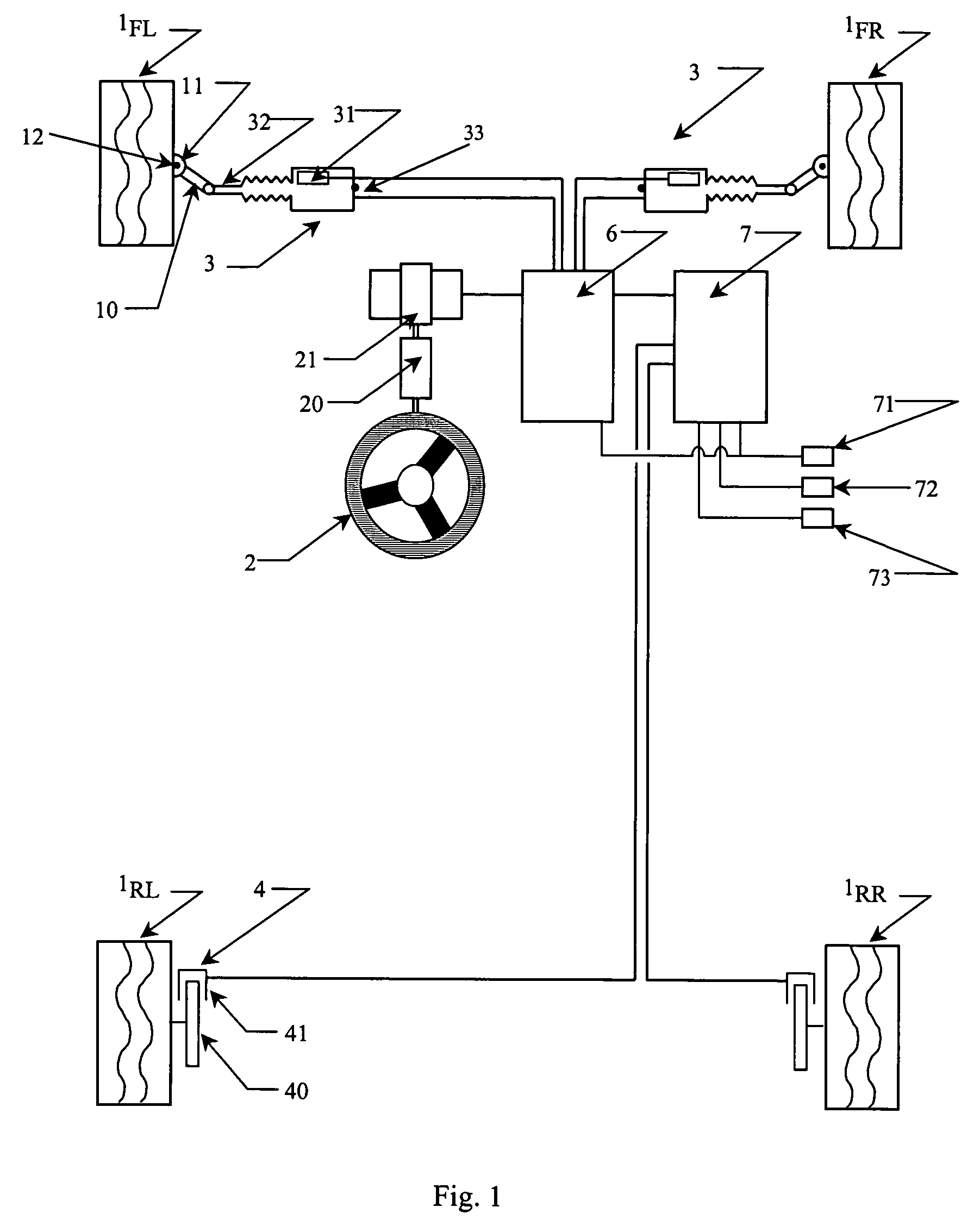 System for steering a vehicle, having a degraded mode in the event of failure of a wheel steering actuator