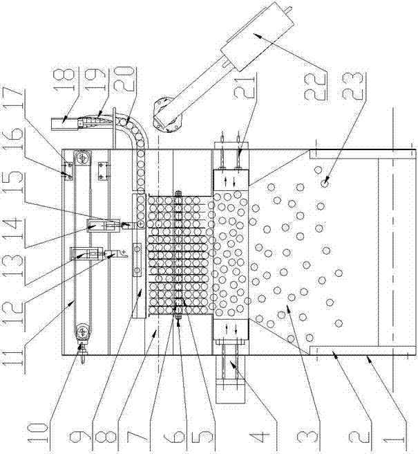 Automatic support filling device for penicillin bottles