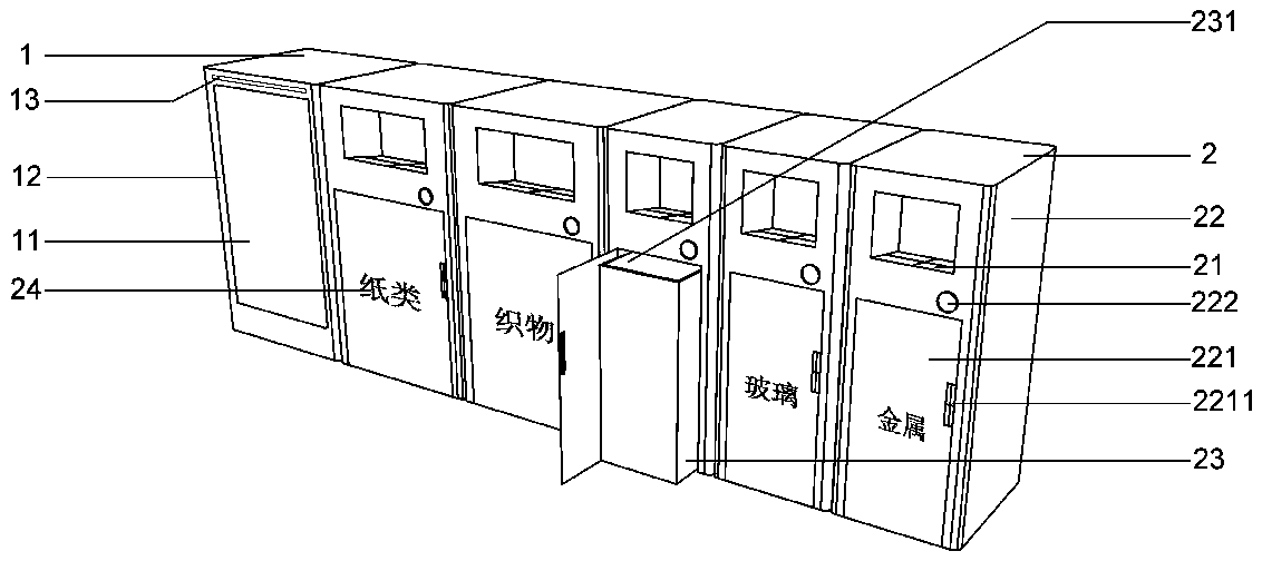 Intelligent classification and recovery device for recyclable garbage