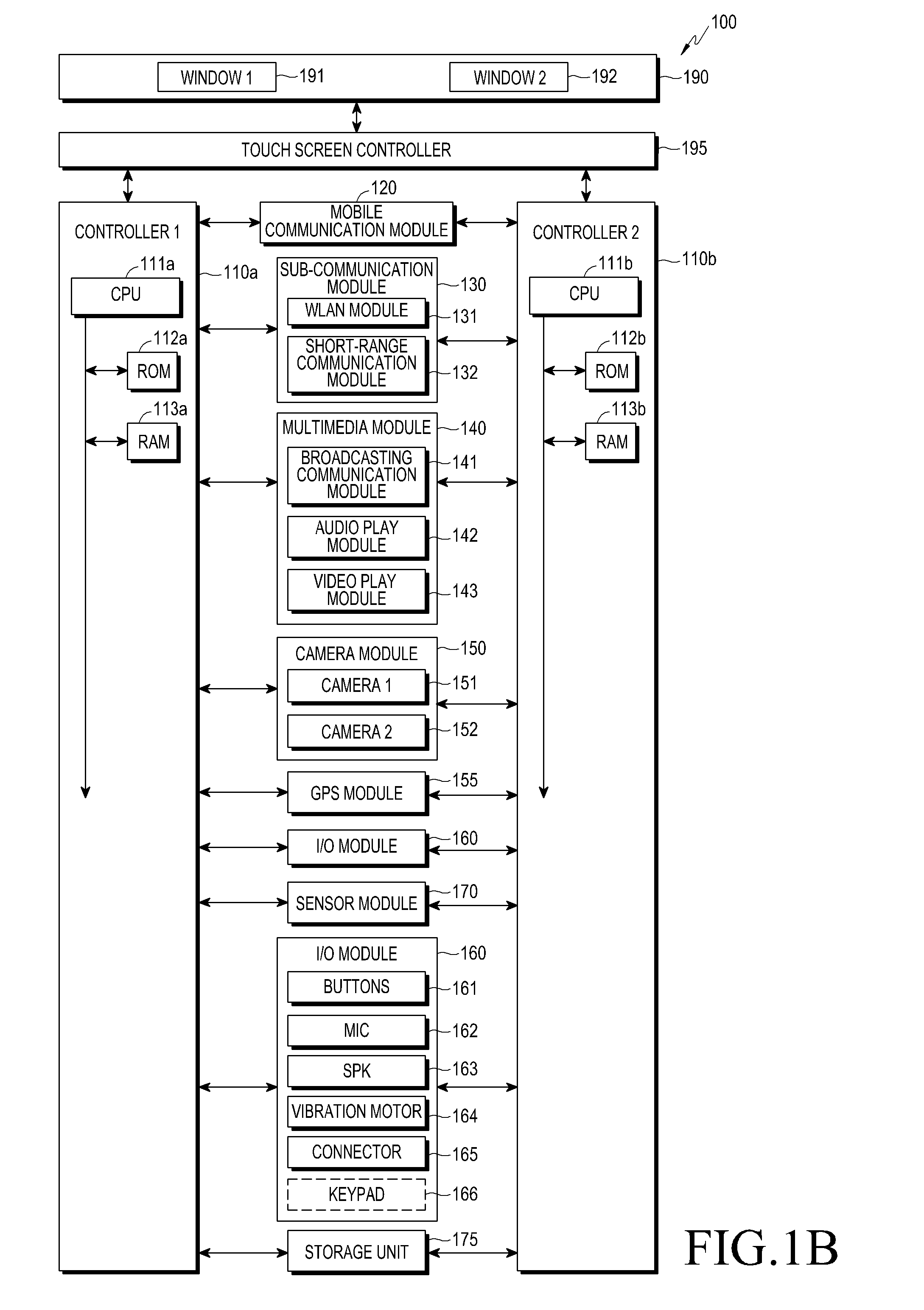 Mobile communication terminal for displaying event-handling view on split screen and method for controlling the same