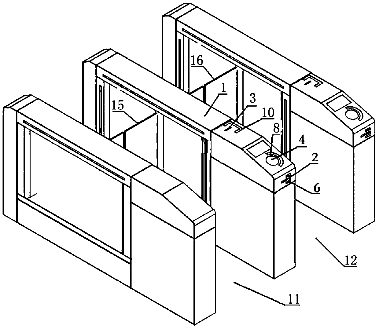 Passage channel management equipment for left and right ticket checks and method for left and right ticket checks