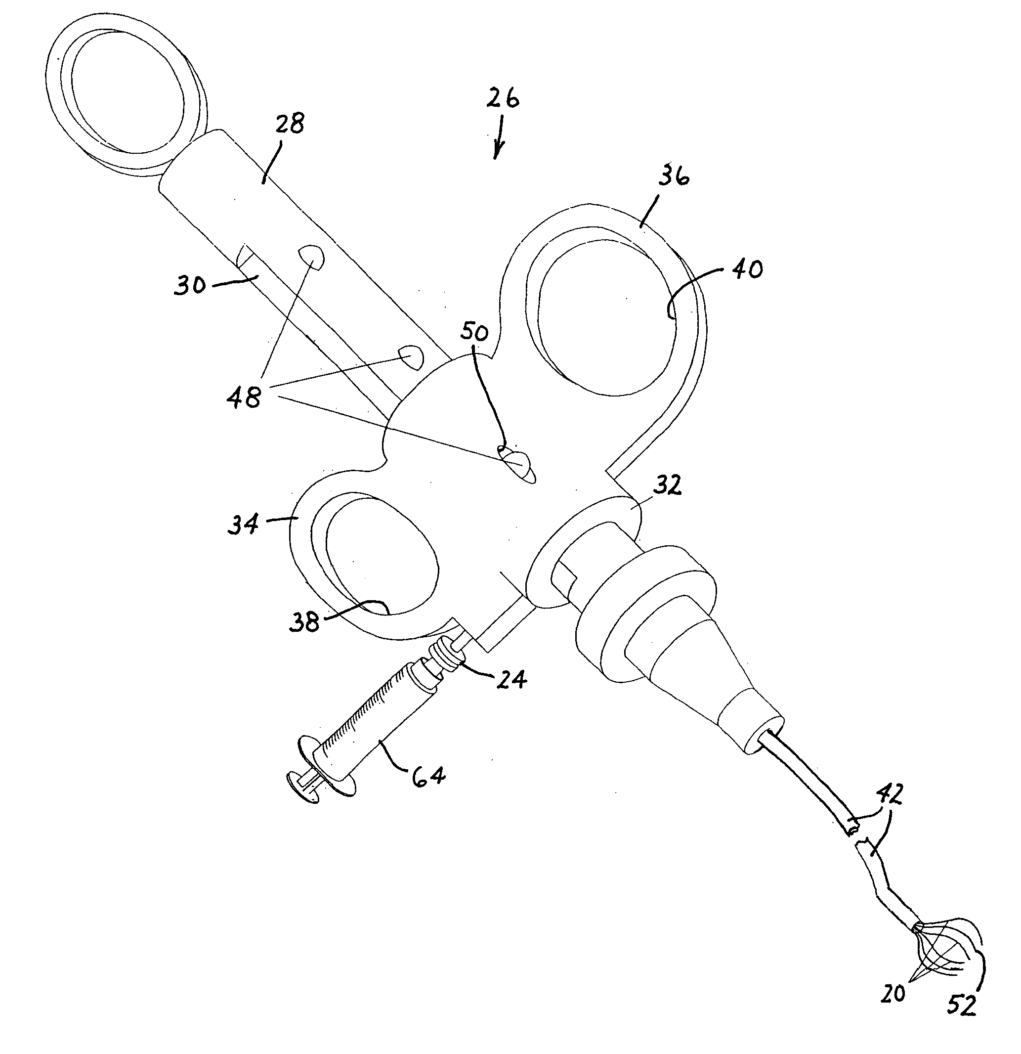 Medical instrument for fluid injection and related method