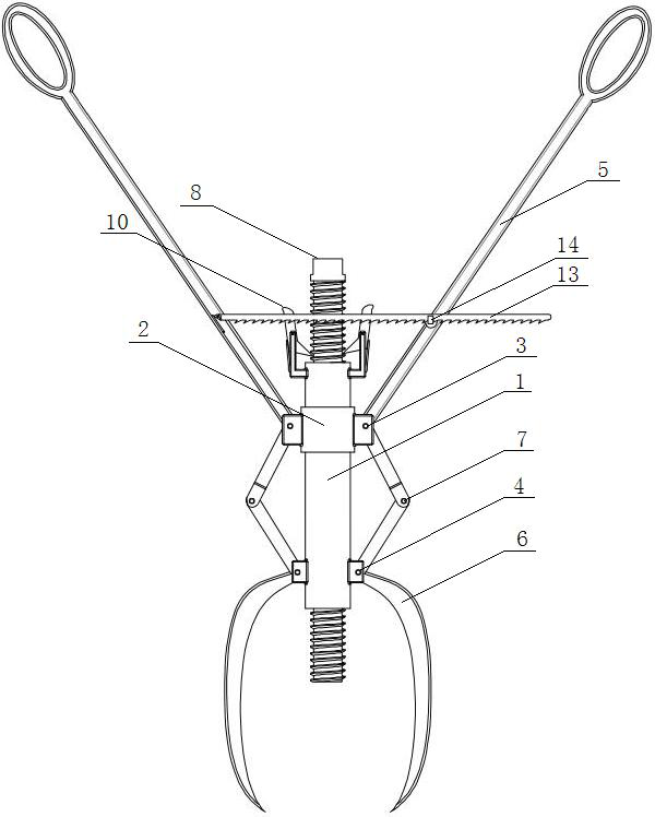 A kind of multifunctional fracture reduction guide forceps