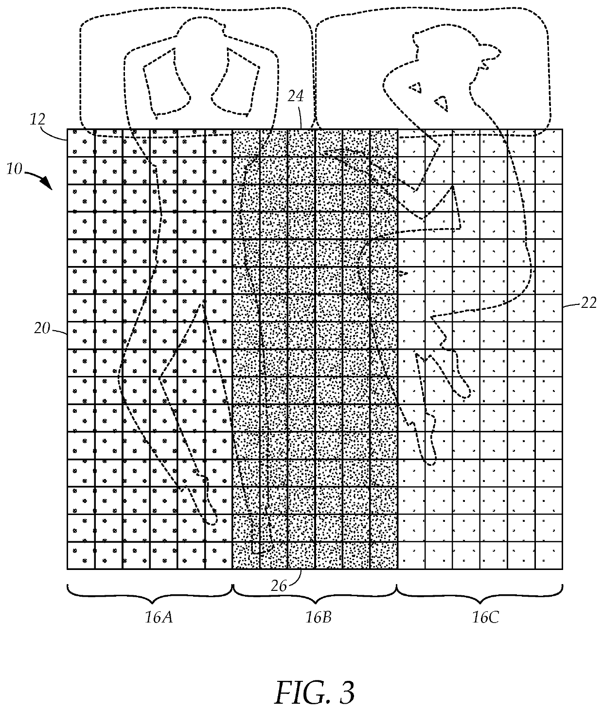 Variable pressure blanket