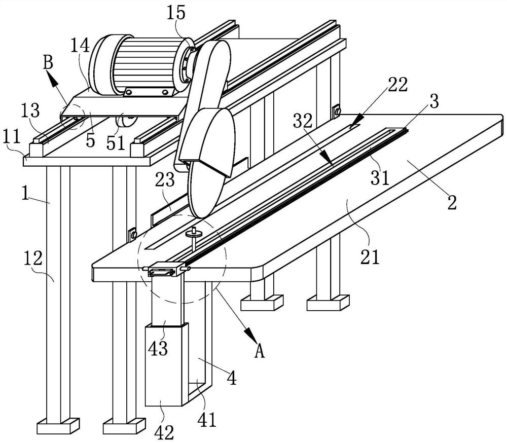 A fixed-length cutting device for tubular aluminum profiles