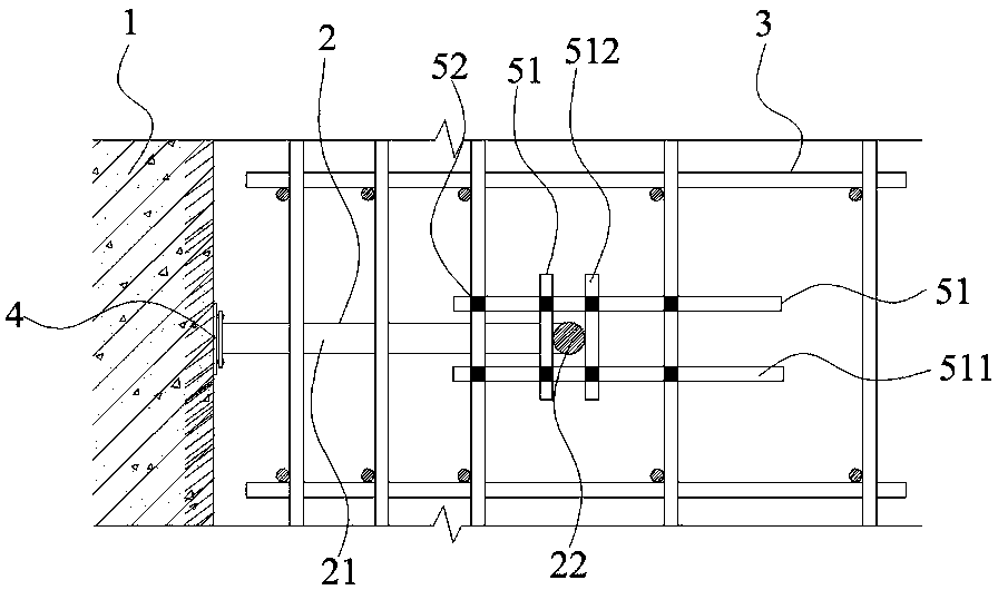 Wall fastener for special-shaped curtain wall building scaffold