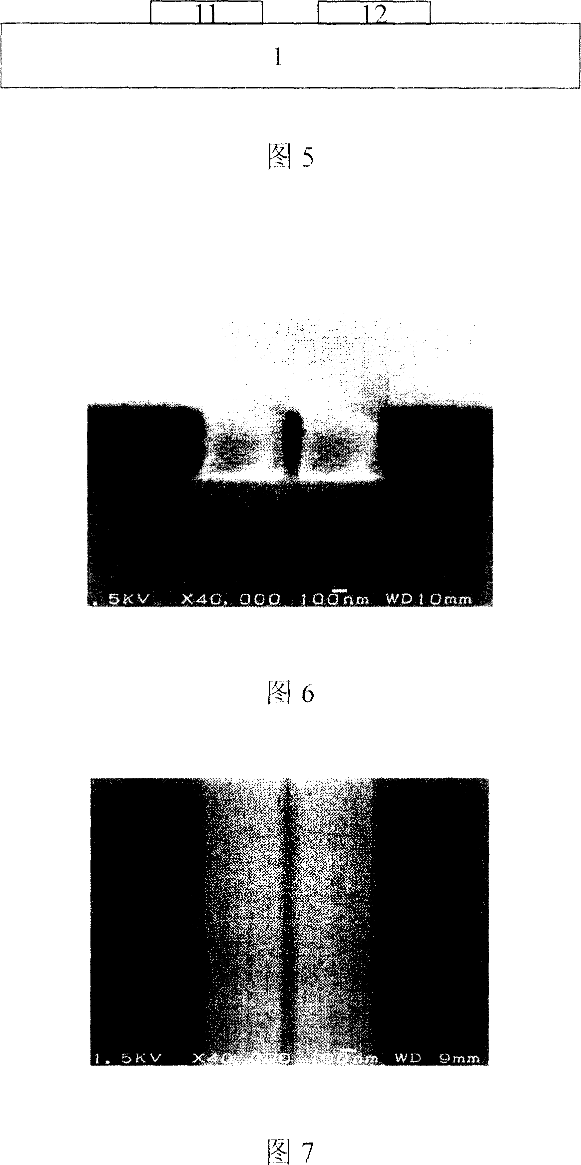 Method for adopting positive electronic corrosion-resistant to prepare metal nano electrode