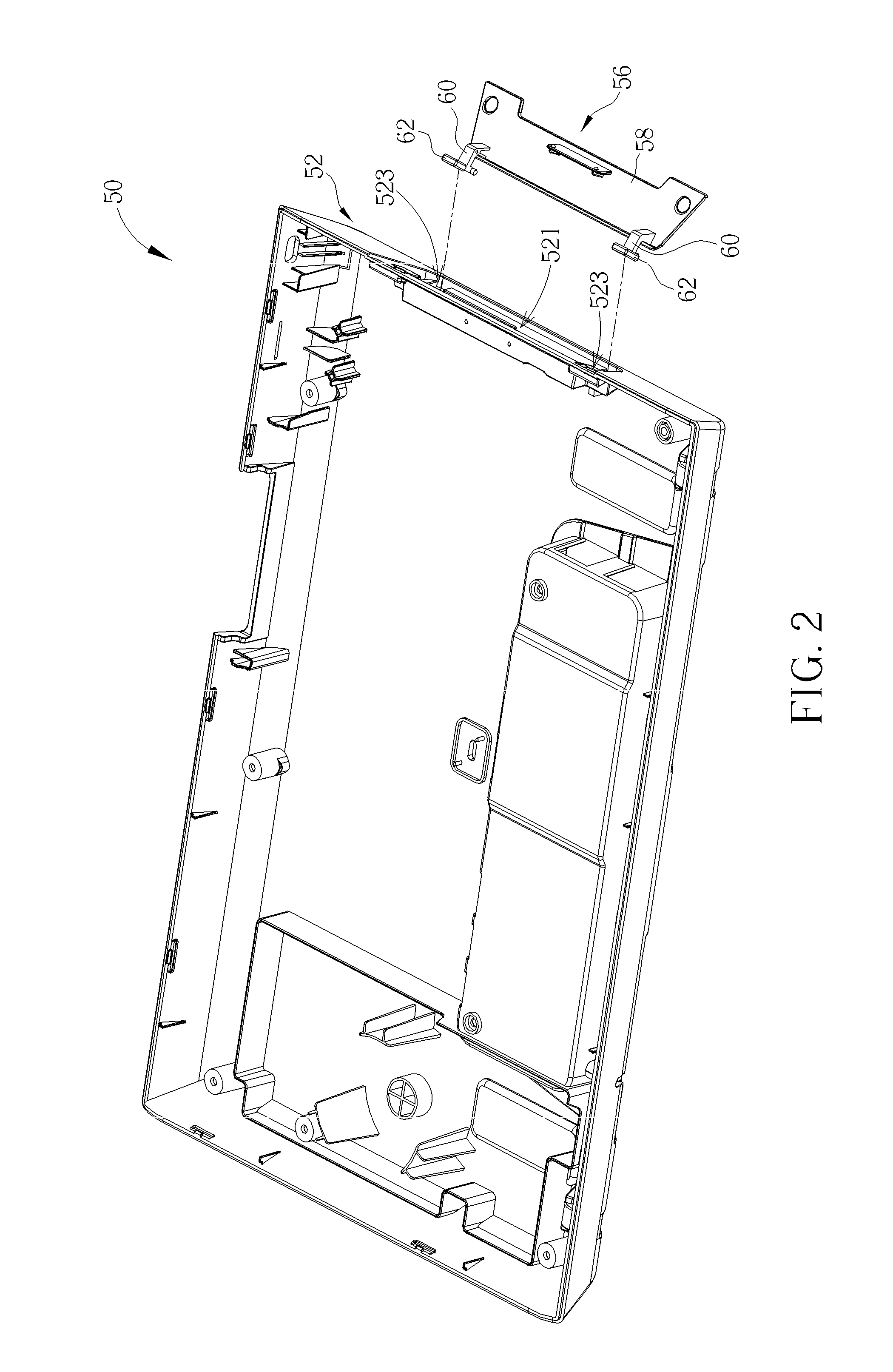 Door structure with easy assembly and electronic device therewith