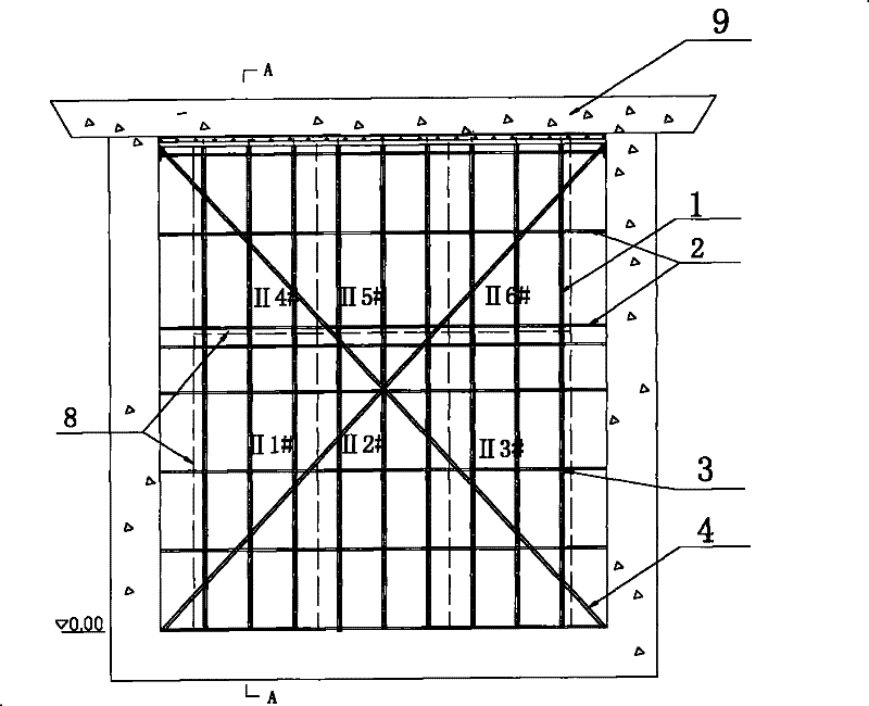 Construction method for dividing unit to prefabricate bearing bent frame