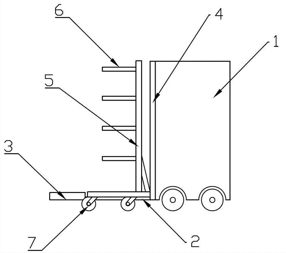 Fungus pack loading trolley