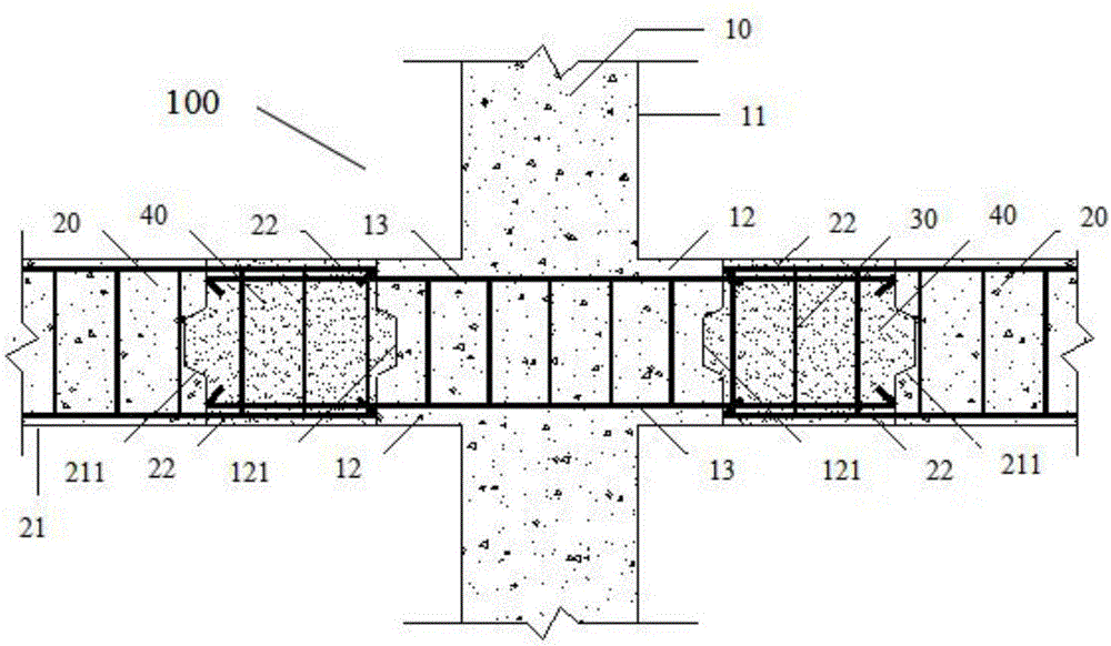 Assembly type reinforced concrete frame beam column joint and preparation method
