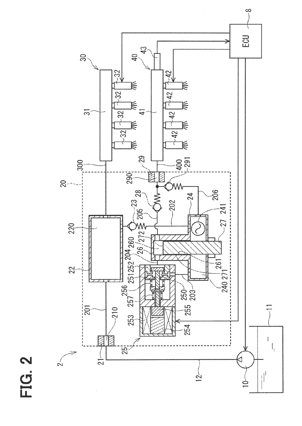 High-pressure pump and fuel-supply system using same
