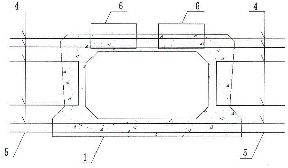 Novel hollow plate hinge joint structure and construction method thereof