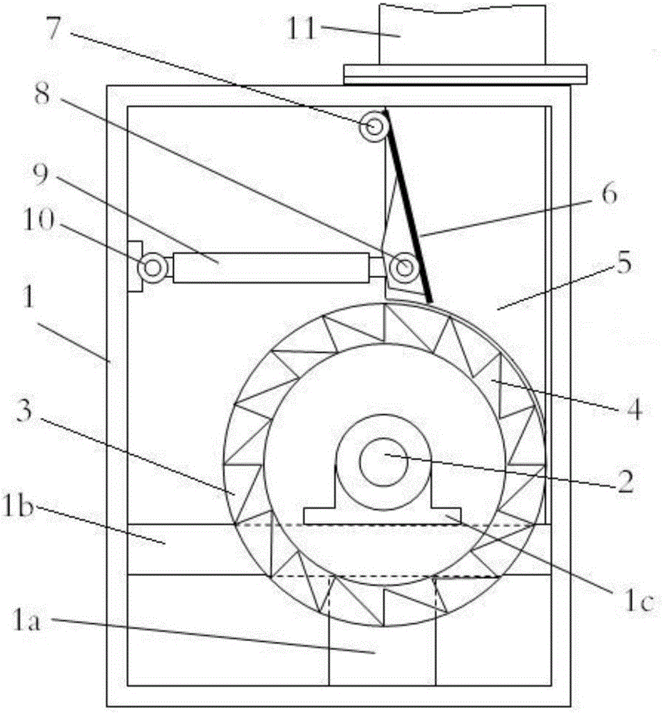 Water turbine with runner blades in sawtooth shape