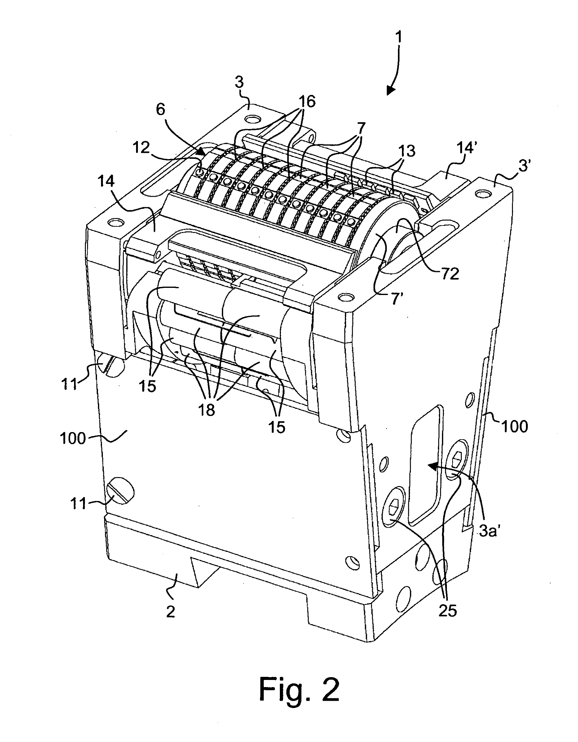 Method and device for controlling the position of the numbering wheels of a numbering device