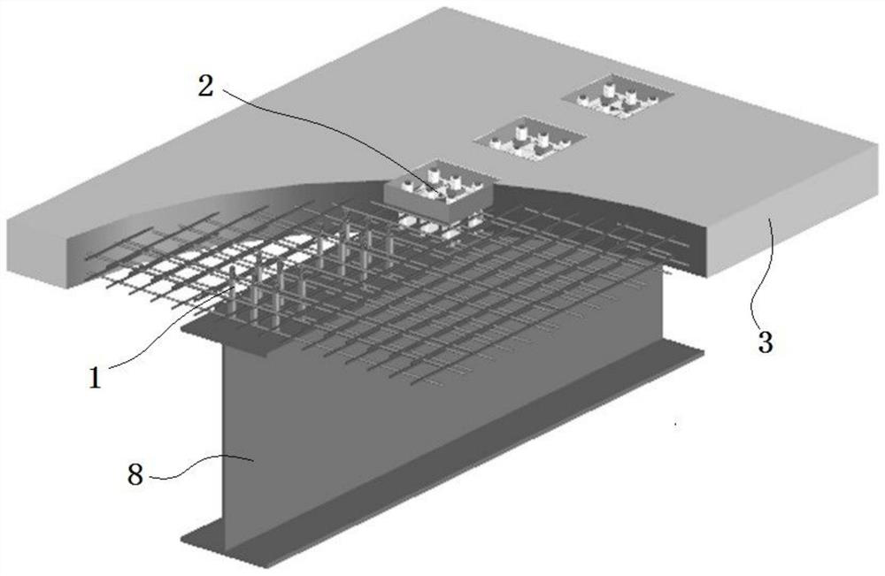 Complete set of controllable shearing-resistant and pulling-resistant connecting piece for detachable steel-concrete composite beam bridge and construction method of complete set of controllable shearing-resistant and pulling-resistant connecting piece