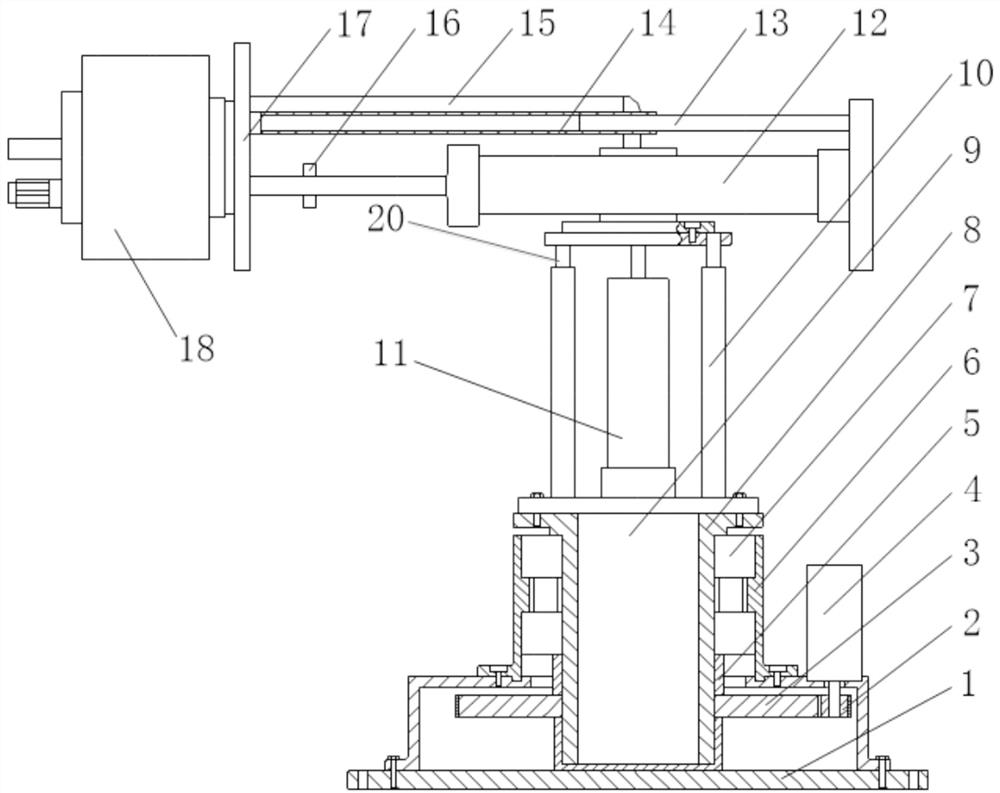 Mechanical arm for hydrogen filling of hydrogen energy automobile