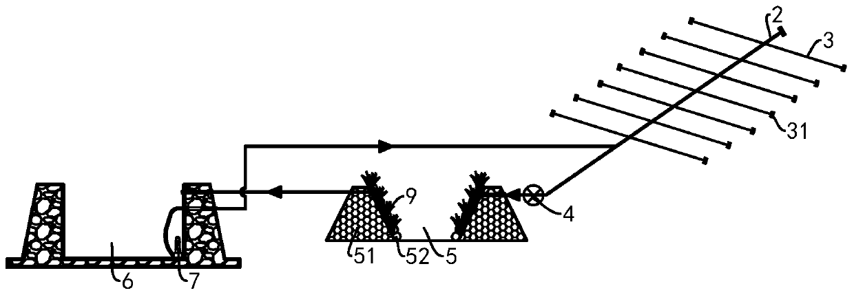 Rainwater collecting and recharging system in stony desertification area