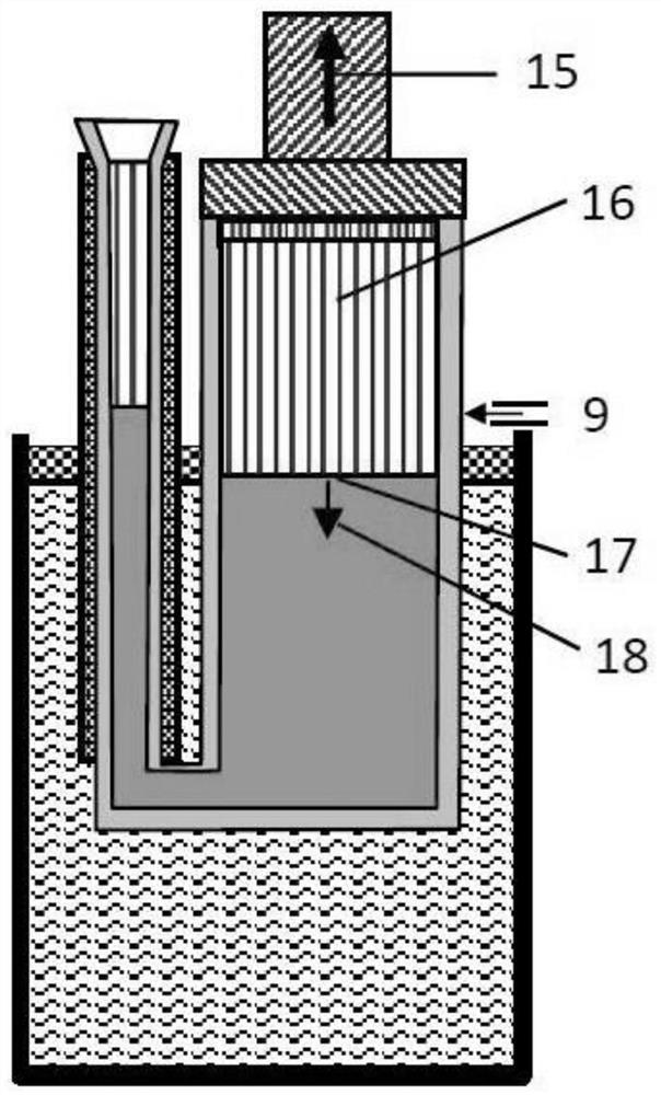 Liquid metal heating directional solidification device and casting method