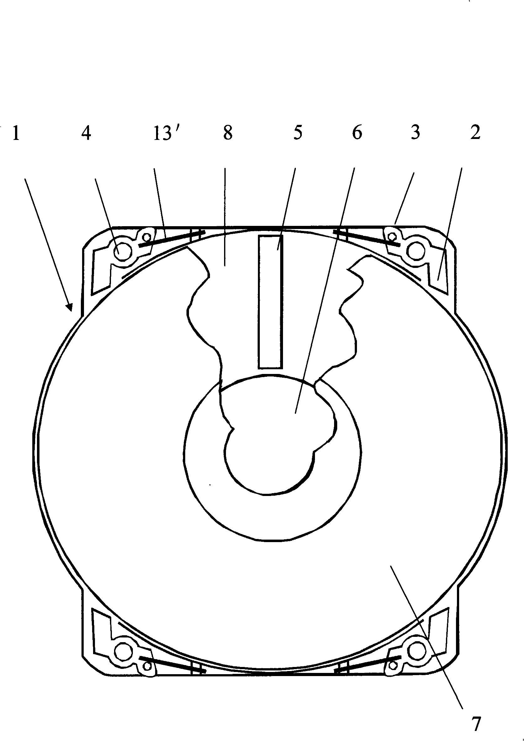 Single side disc protecting box and optical disc read-write apparatus matching therewith