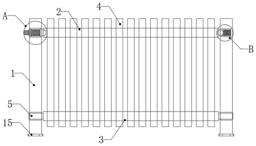 Safety fence of flood discharge river channel