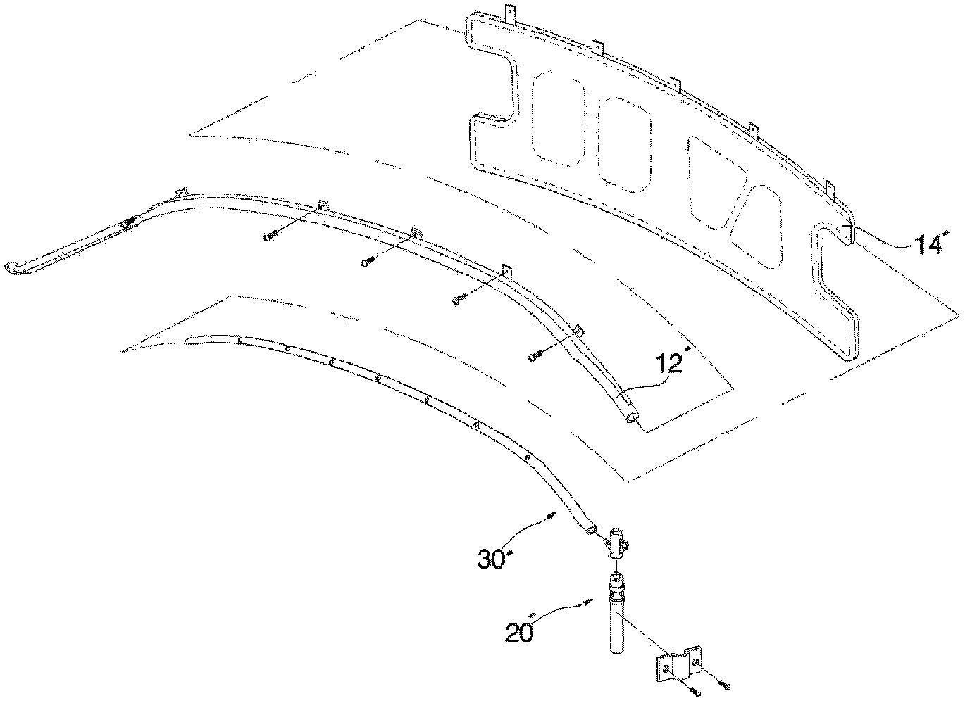 Anti-twist device for curtain airbag of vehicle