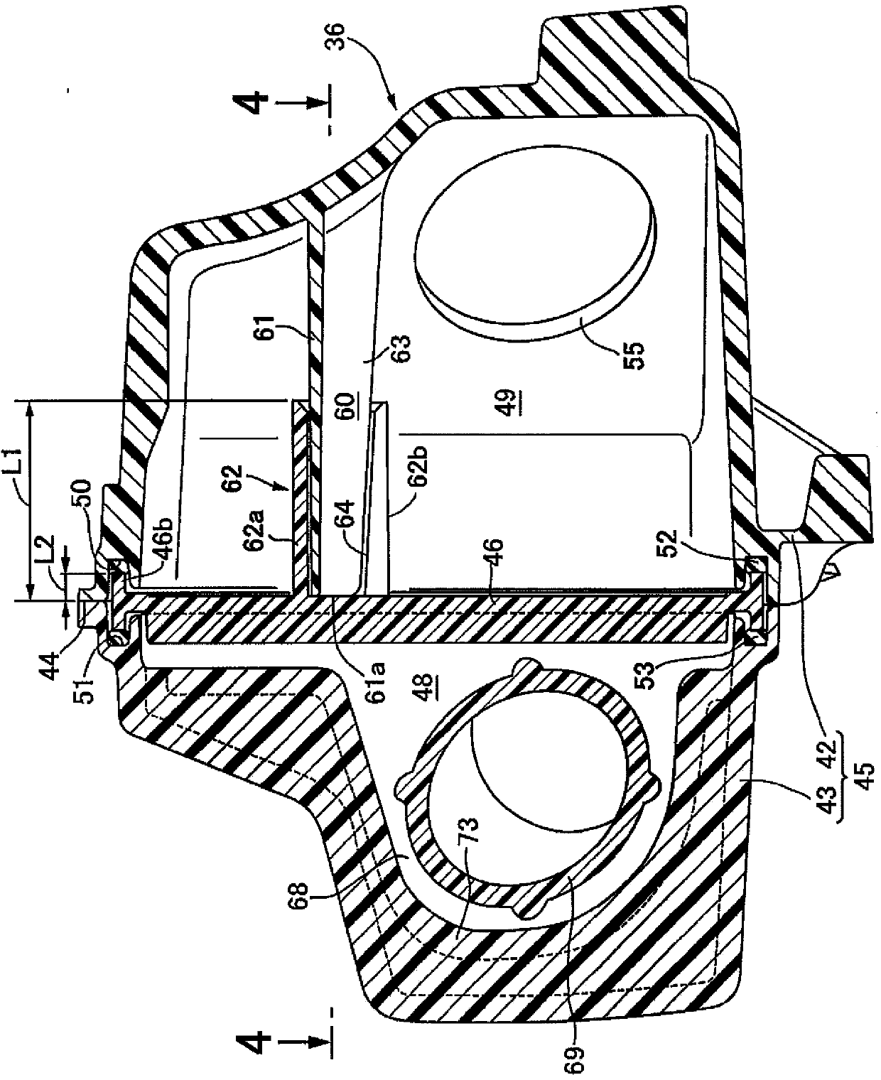 Air filter of internal combustion engine for saddle type vehicle