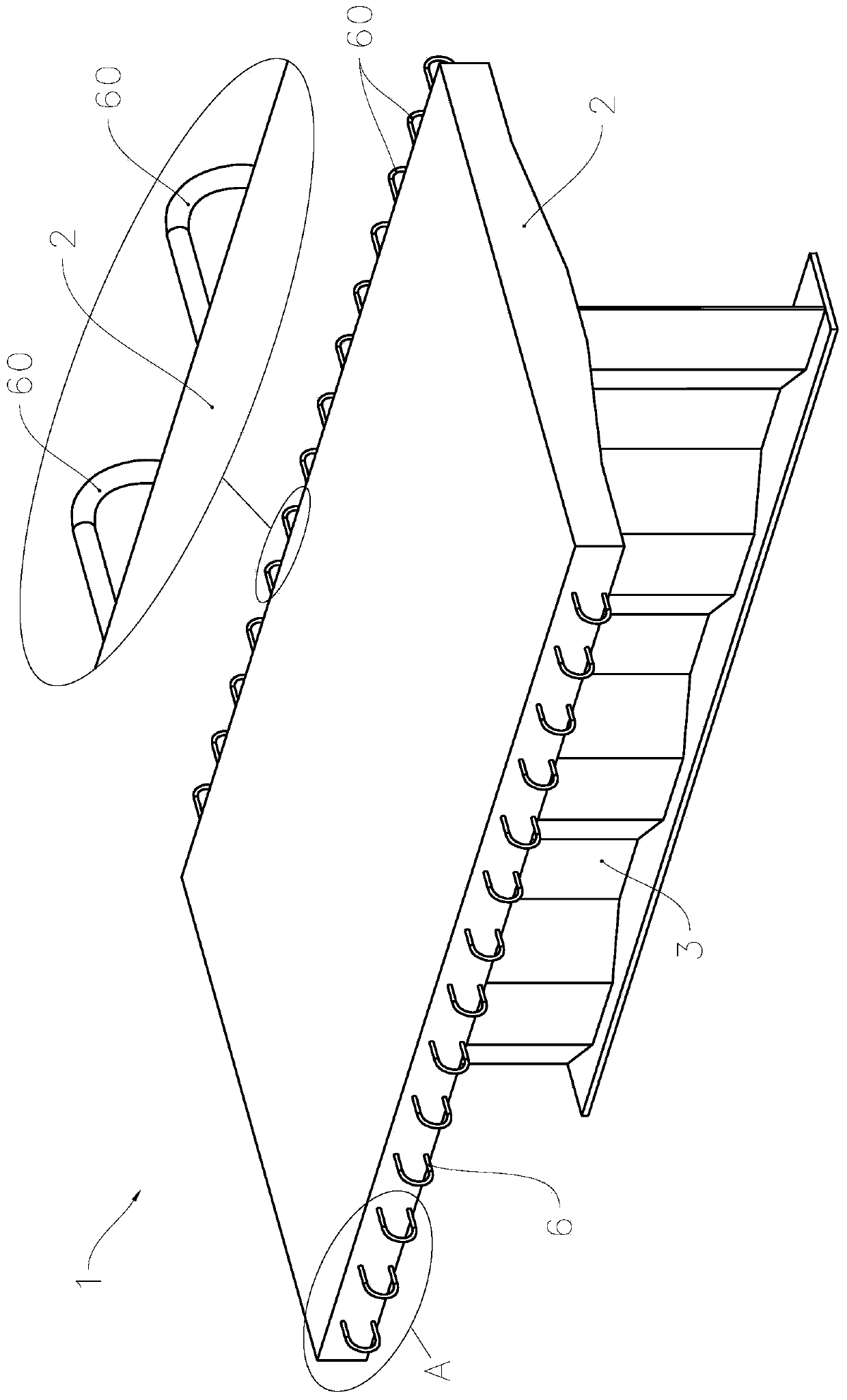 Corrugated steel plate composite beam without upper flange and manufacturing method thereof