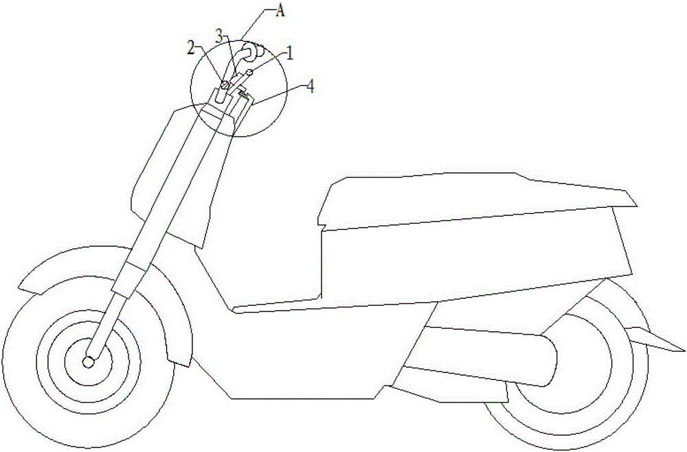 Head positioning device and motorcycle with head positioning device