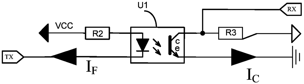 Optical coupler communication circuit, communication chip and air conditioner