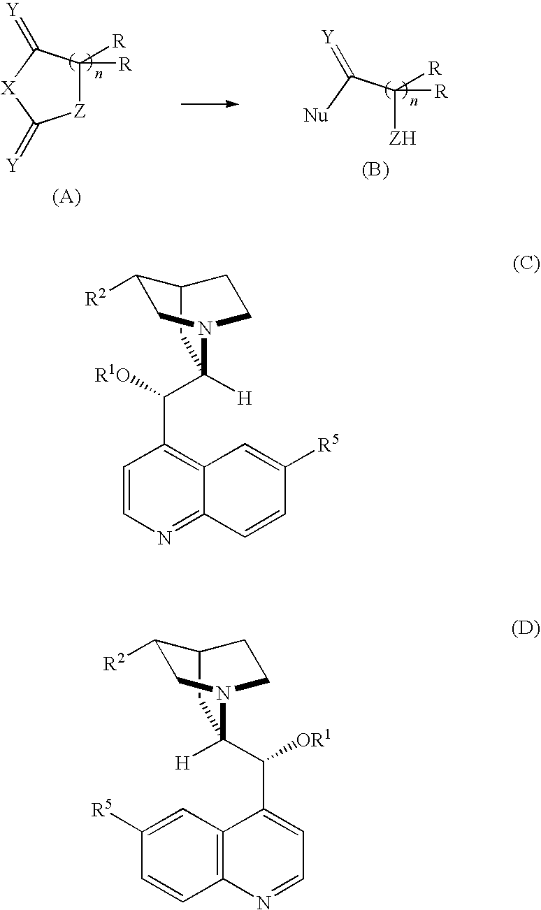 Optically active compounds, method for kinetic optical resolution of carboxylic acid derivatives and catalysts therefor