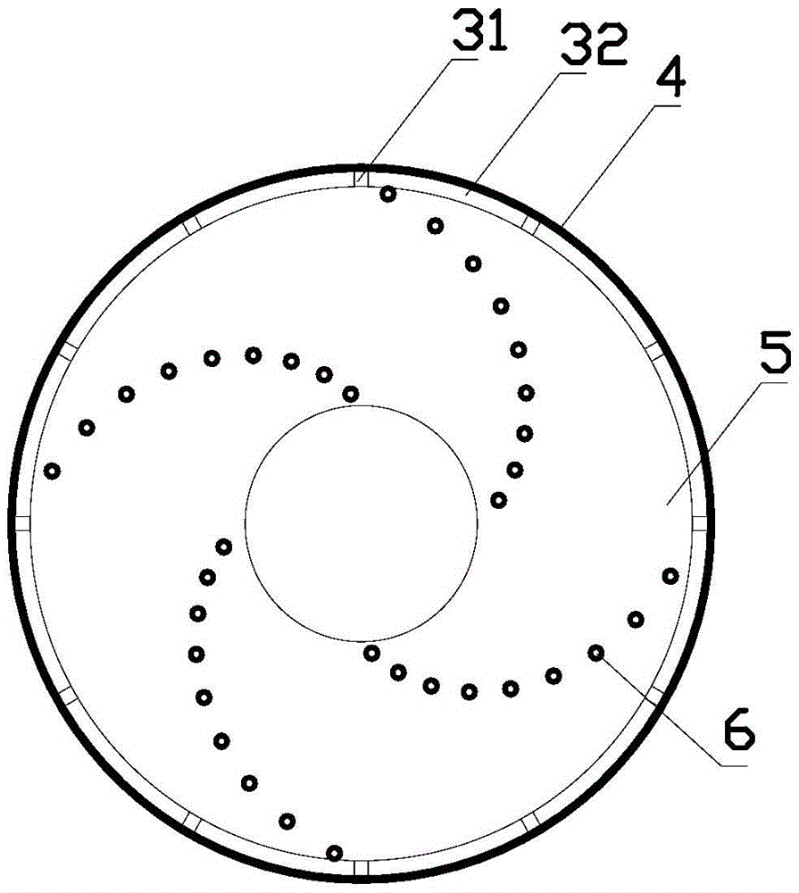 A large-scale external drive overall horizontal rotary continuous biogas dry fermentation device and method