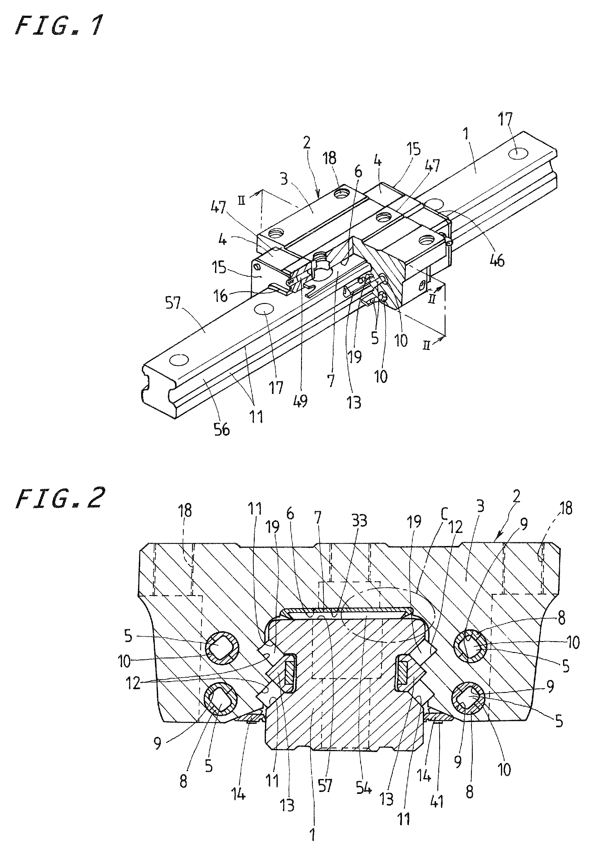Linear motion guide unit with inside seal