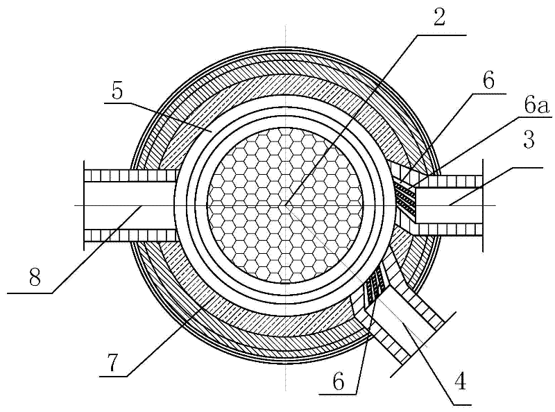 Burner with quick swirl mixing device for burning in porous cone